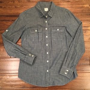 LAST CHANCE J Crew Chambray Denim Button Down